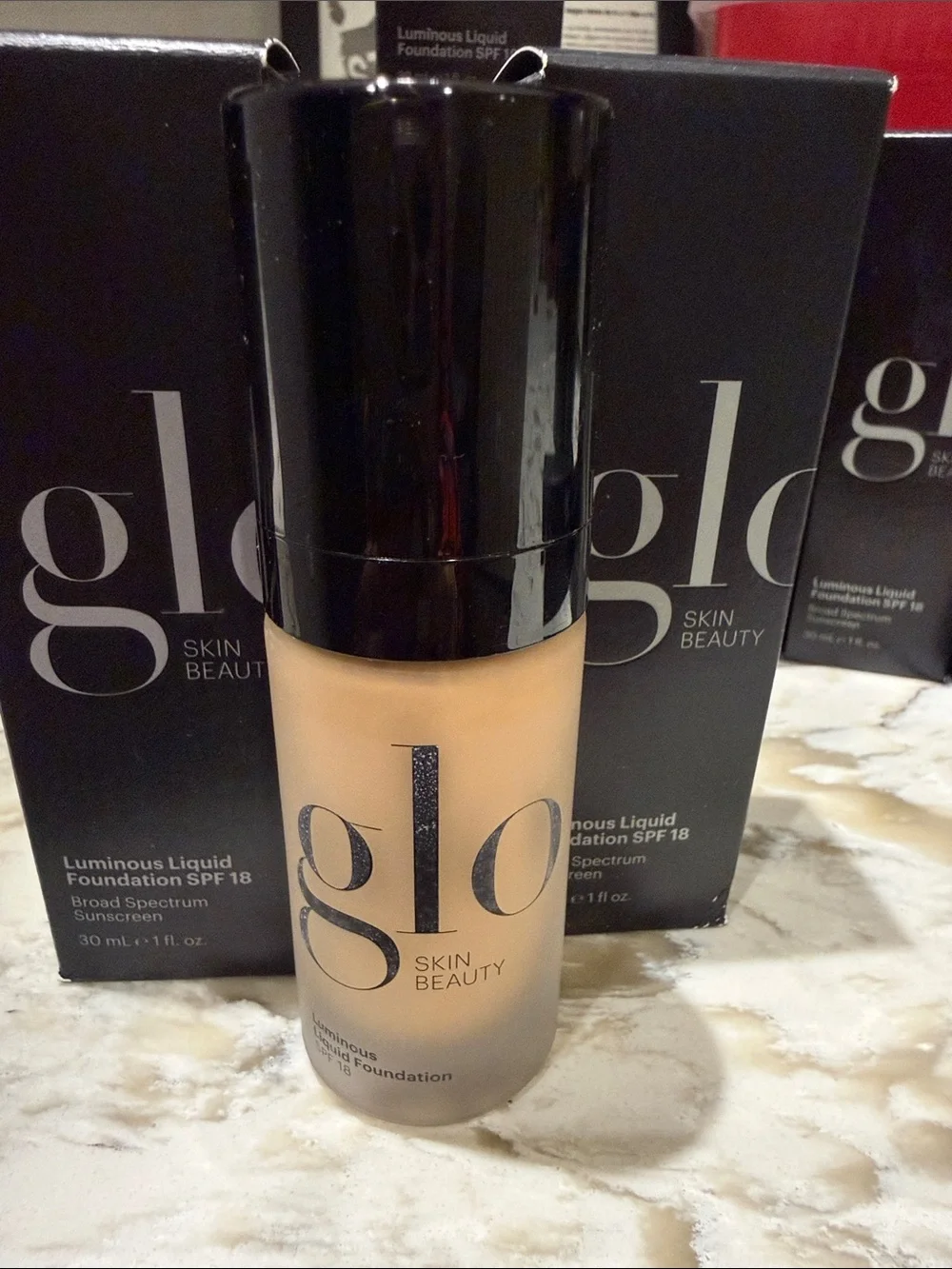Glo Skin Beauty Luminous Liquid Foundation - Warm Beige Tone Tahini